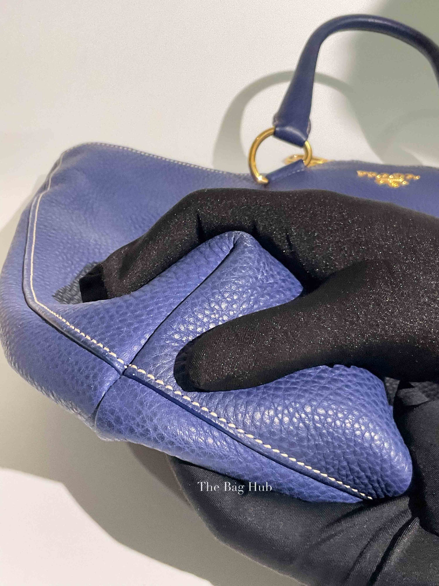 Prada Inchiostro Vitello Daino Large Tote Bag BN1713