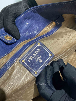 Prada Inchiostro Vitello Daino Large Tote Bag BN1713