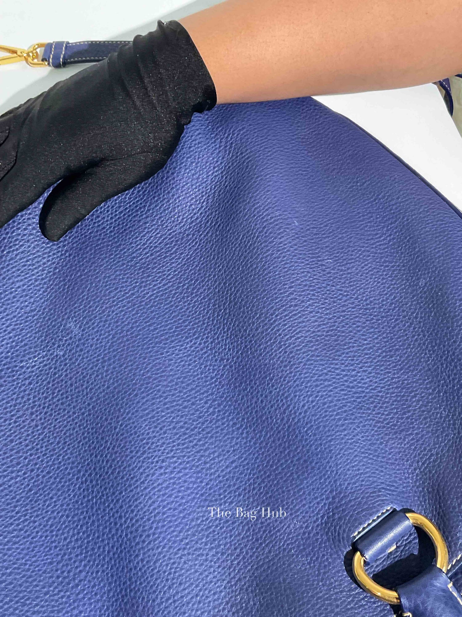 Prada Inchiostro Vitello Daino Large Tote Bag BN1713
