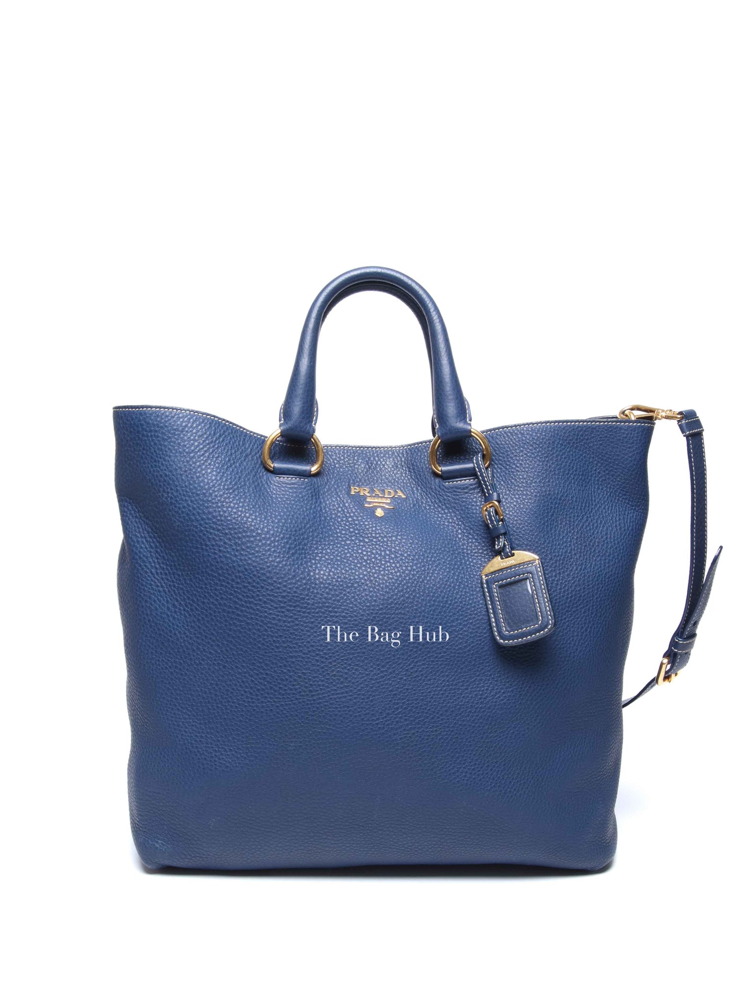 Prada Inchiostro Vitello Daino Large Tote Bag BN1713
