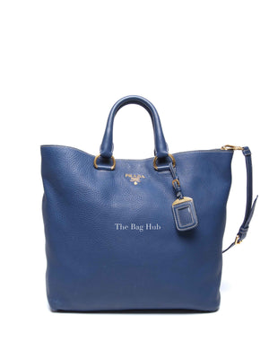 Prada Inchiostro Vitello Daino Large Tote Bag BN1713