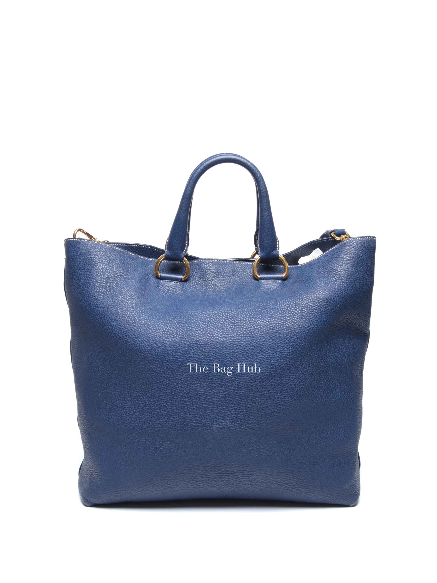 Prada Inchiostro Vitello Daino Large Tote Bag BN1713