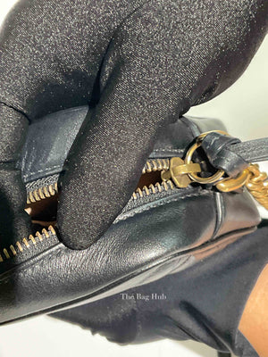 Gucci Black Leather GG Marmont Mini Camera Bag