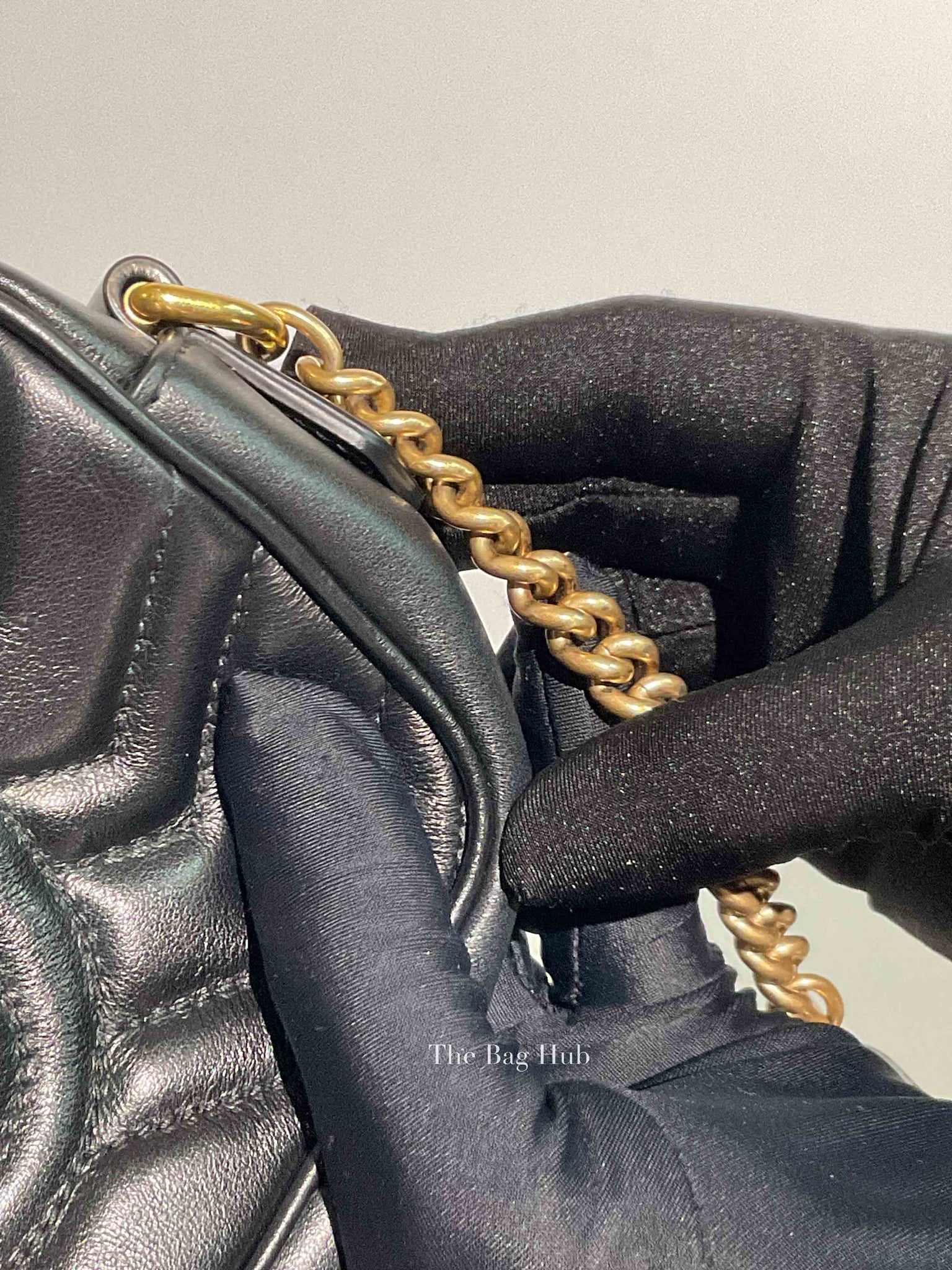 Gucci Black Leather GG Marmont Mini Camera Bag