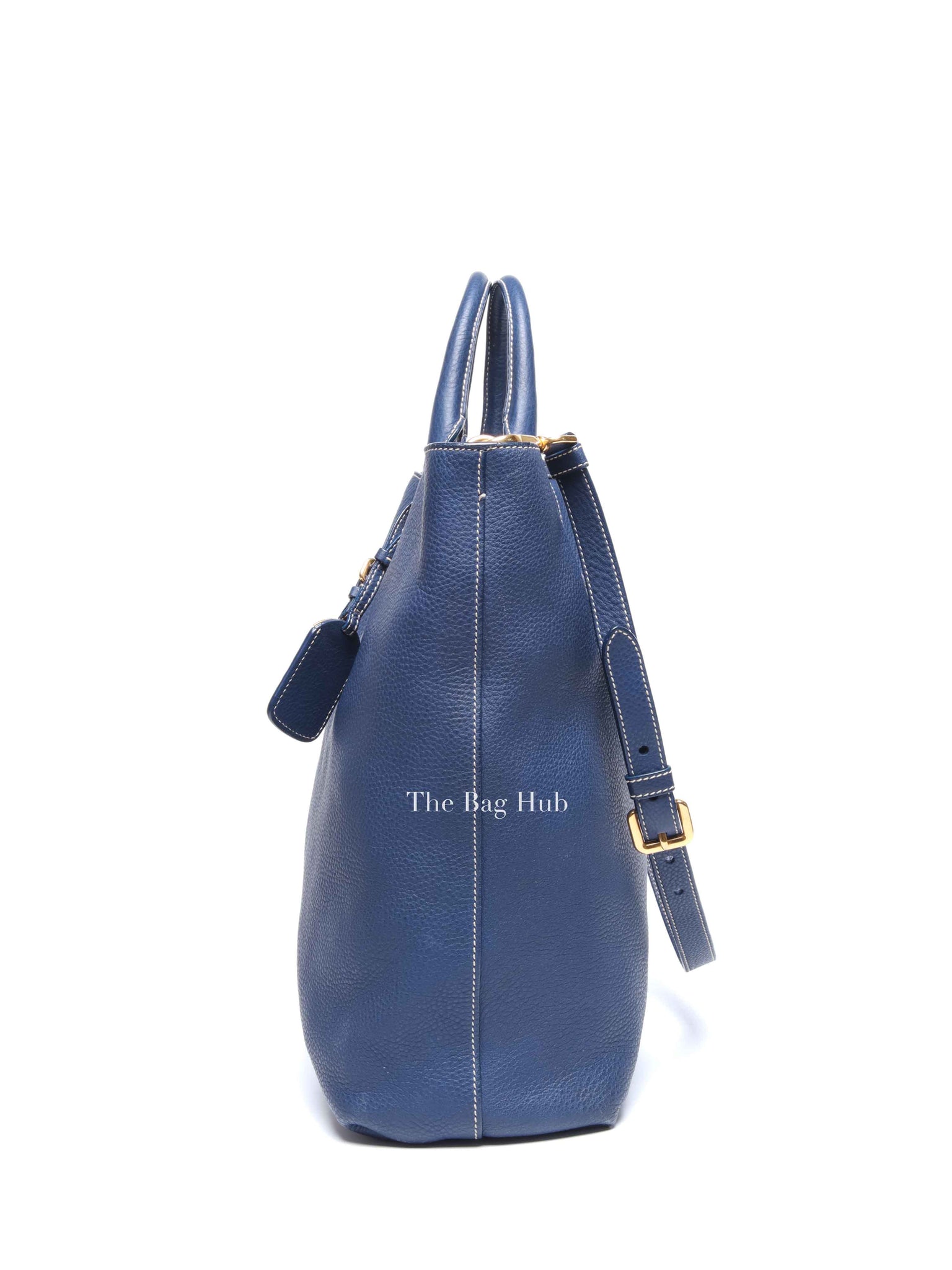 Prada Inchiostro Vitello Daino Large Tote Bag BN1713