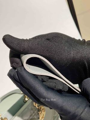 Christian Dior Stone Gray Cannage Lambskin My ABCDior Lady Dior Small Bag