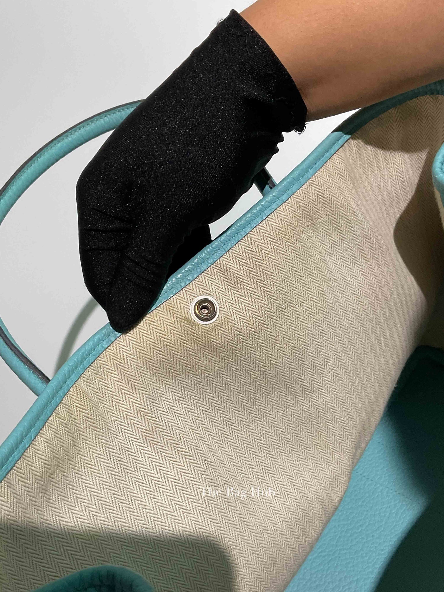 Hermes Bleu Atoll Vache Country Garden Party 36 Bag