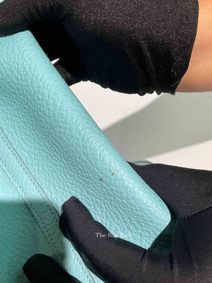 Hermes Bleu Atoll Vache Country Garden Party 36 Bag