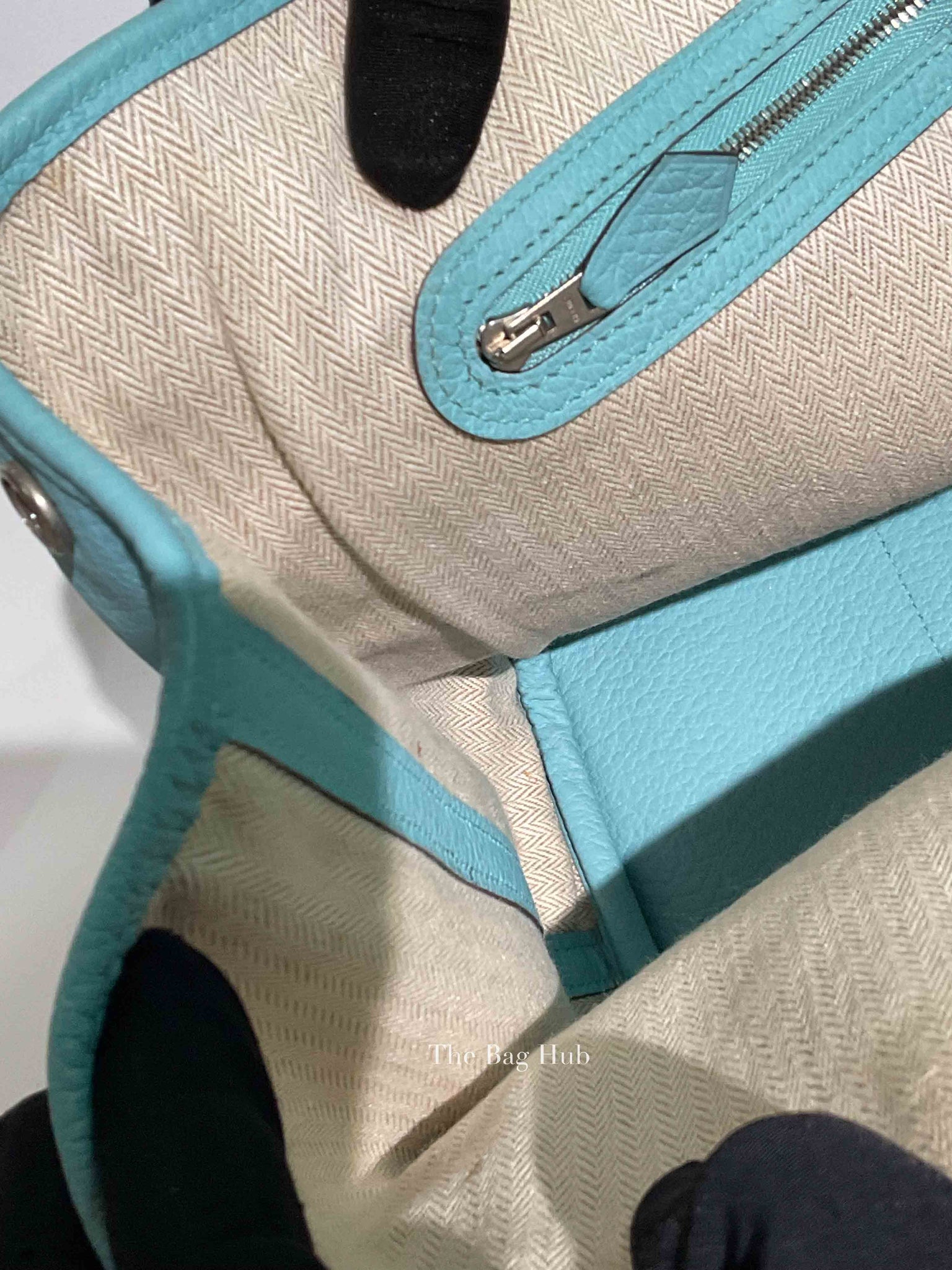 Hermes Bleu Atoll Vache Country Garden Party 36 Bag