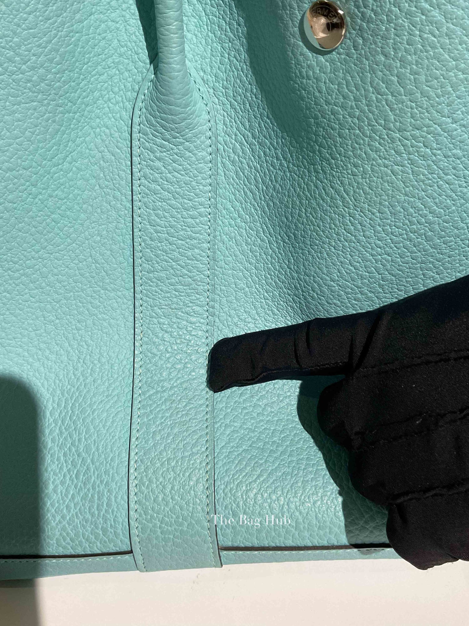 Hermes Bleu Atoll Vache Country Garden Party 36 Bag
