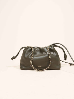 Loewe Dark Khaki Nappa Calfskin Medium Flamenco Bag