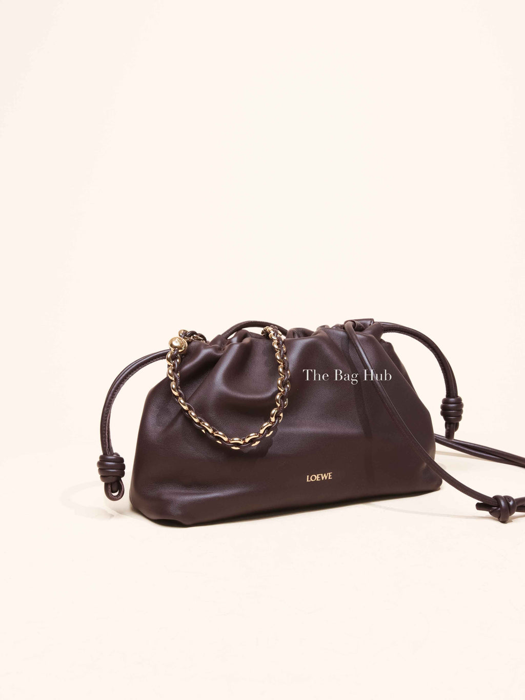 Loewe Dark Burgundy Nappa Calfskin Medium Flamenco Bag