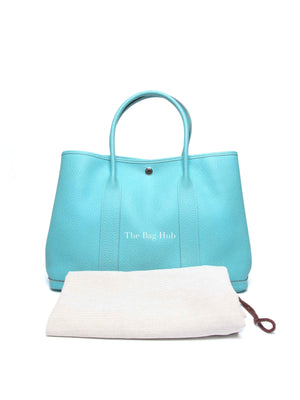 Hermes Bleu Atoll Vache Country Garden Party 36 Bag