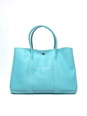 Hermes Bleu Atoll Vache Country Garden Party 36 Bag
