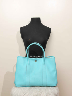 Hermes Bleu Atoll Vache Country Garden Party 36 Bag
