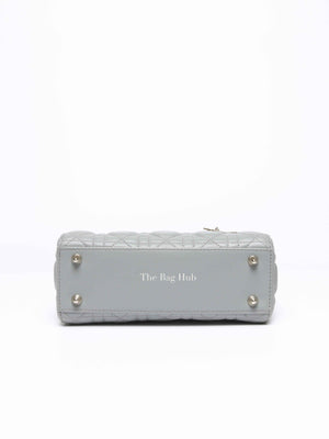 Christian Dior Stone Gray Cannage Lambskin My ABCDior Lady Dior Small Bag