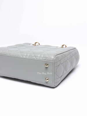 Christian Dior Stone Gray Cannage Lambskin My ABCDior Lady Dior Small Bag