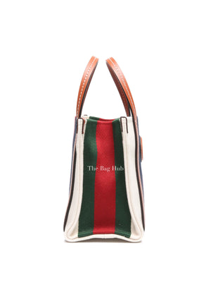 Gucci Beige/Multicolor Canvas Small Interlocking G Tote and Shoulder Bag
