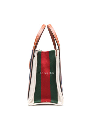 Gucci Beige/Multicolor Canvas Small Interlocking G Tote and Shoulder Bag