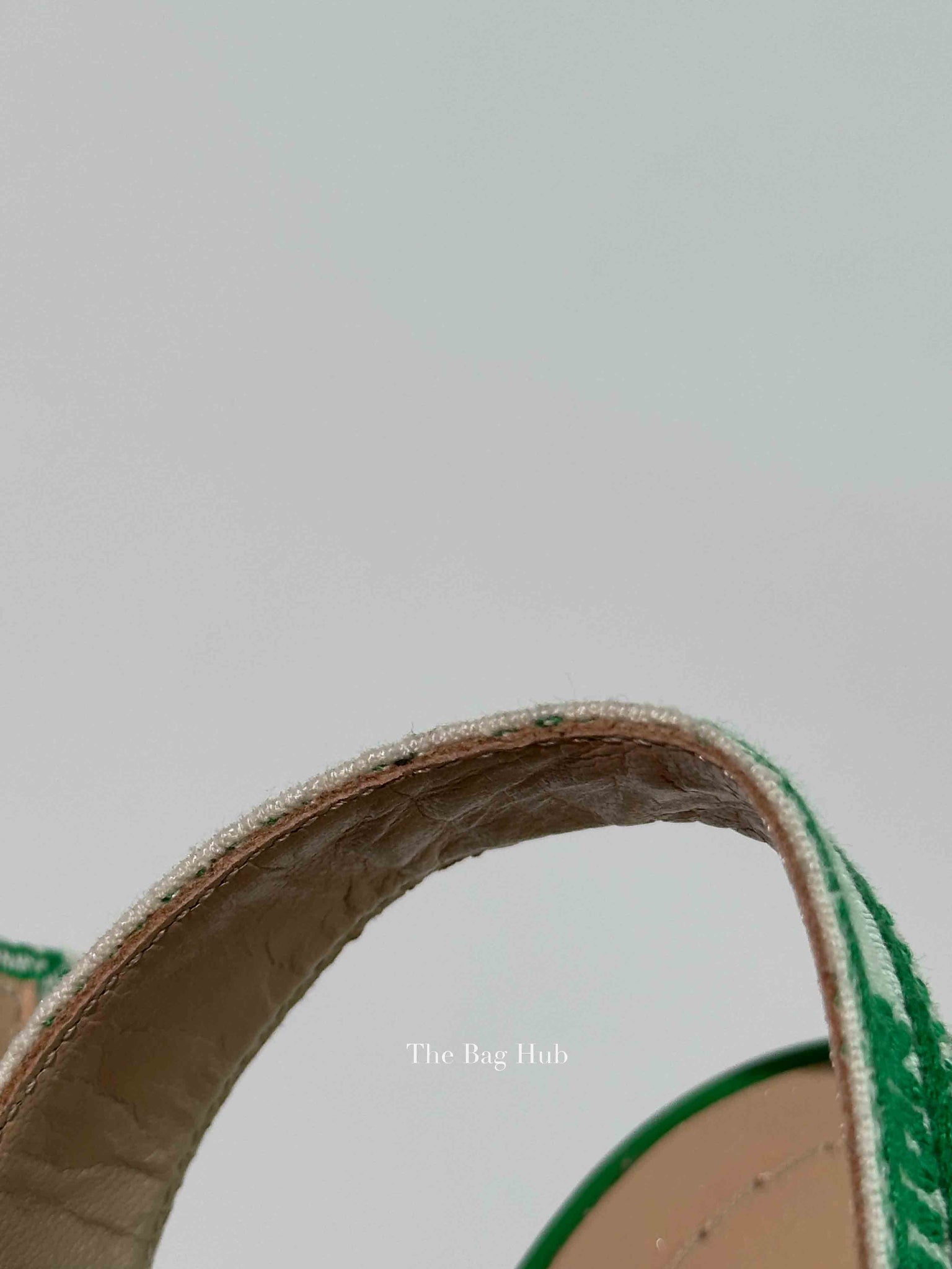 Dior Green Canvas J'adior Slingback 65mm Pumps Size 36.5