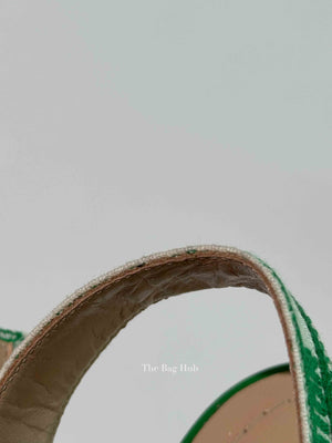 Dior Green Canvas J'adior Slingback 65mm Pumps Size 36.5