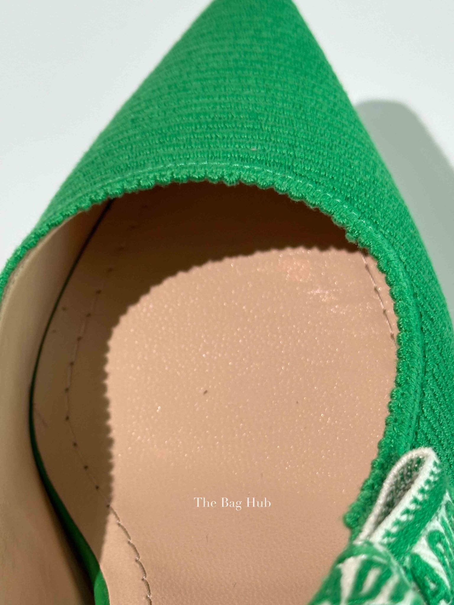 Dior Green Canvas J'adior Slingback 65mm Pumps Size 36.5