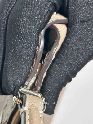 Fendi Dove Grey Leather Peekaboo Mini Bag