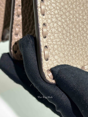 Fendi Dove Grey Leather Peekaboo Mini Bag