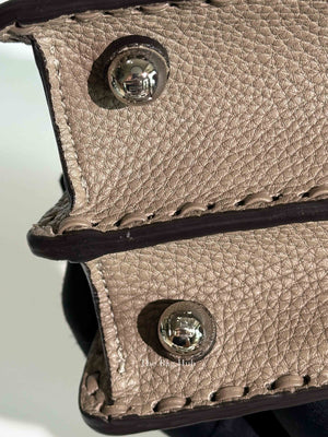 Fendi Dove Grey Leather Peekaboo Mini Bag