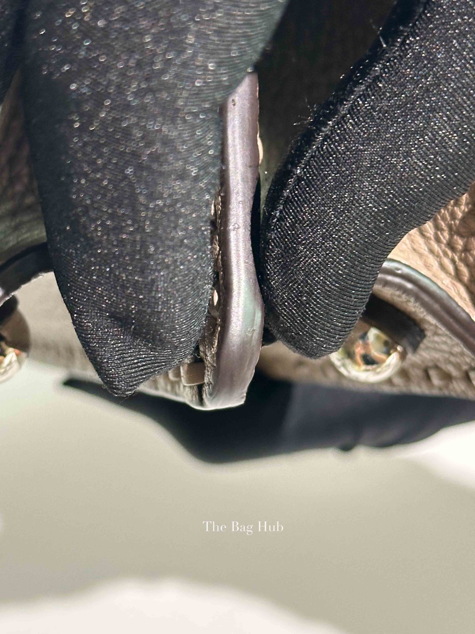Fendi Dove Grey Leather Peekaboo Mini Bag