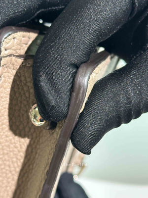Fendi Dove Grey Leather Peekaboo Mini Bag