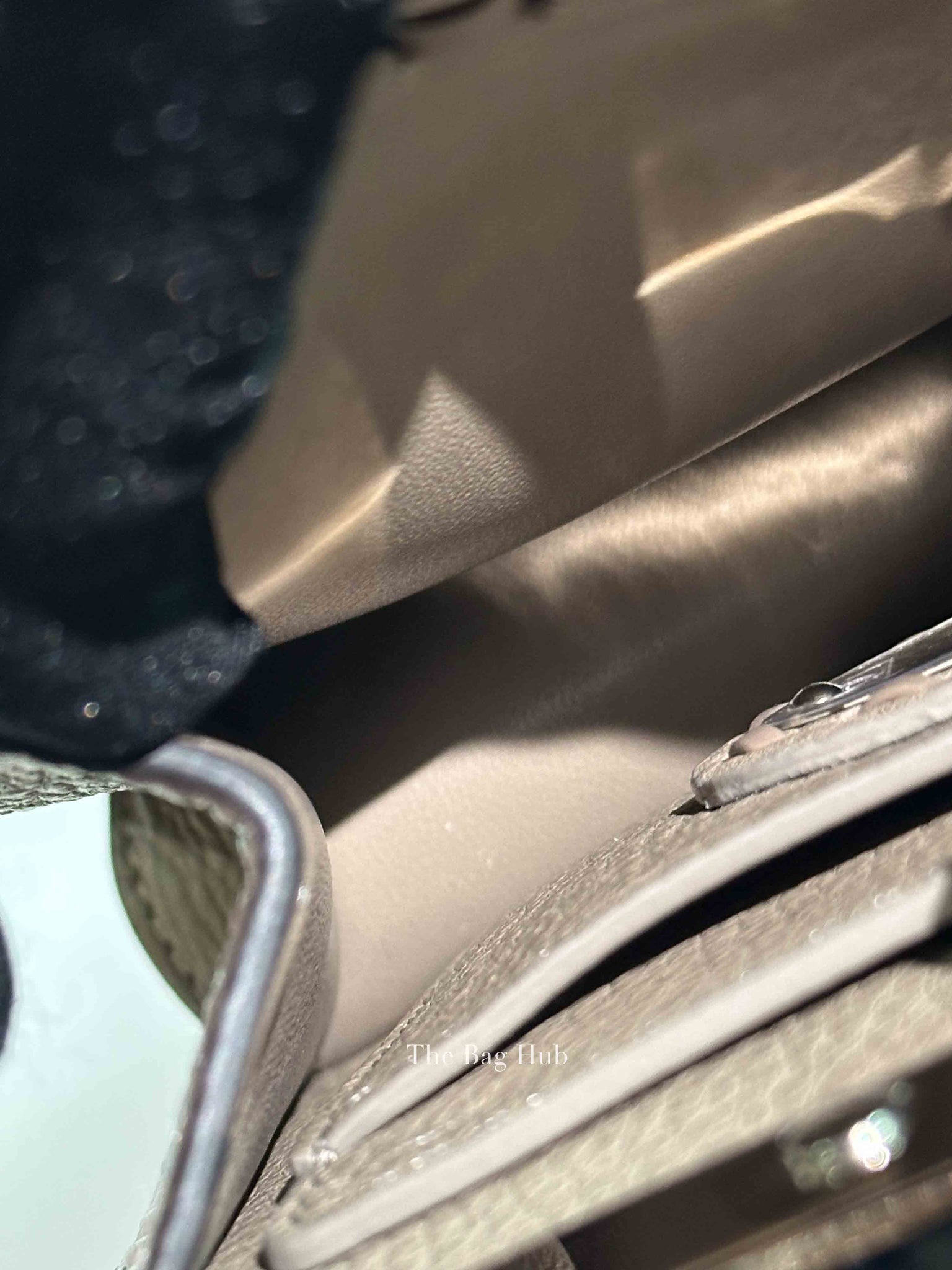 Fendi Dove Grey Leather Peekaboo Mini Bag