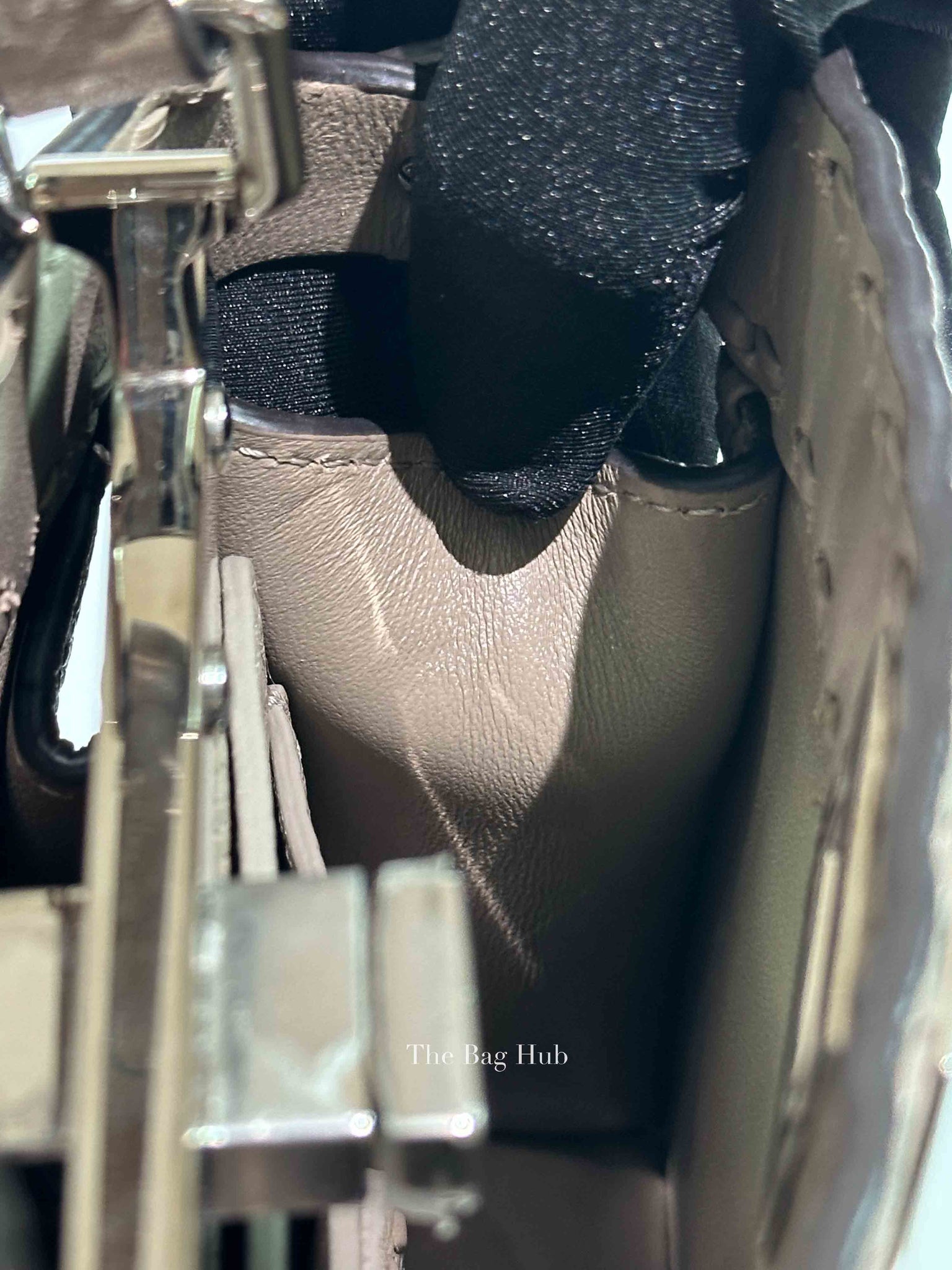 Fendi Dove Grey Leather Peekaboo Mini Bag