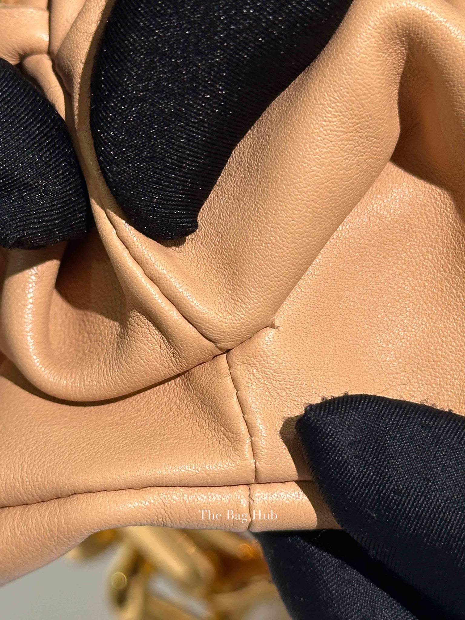 Bottega Veneta Almond Calfskin Teen Chain Pouch Bag