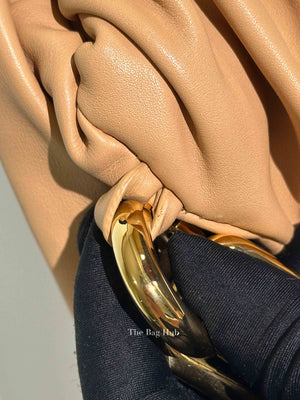 Bottega Veneta Almond Calfskin Teen Chain Pouch Bag