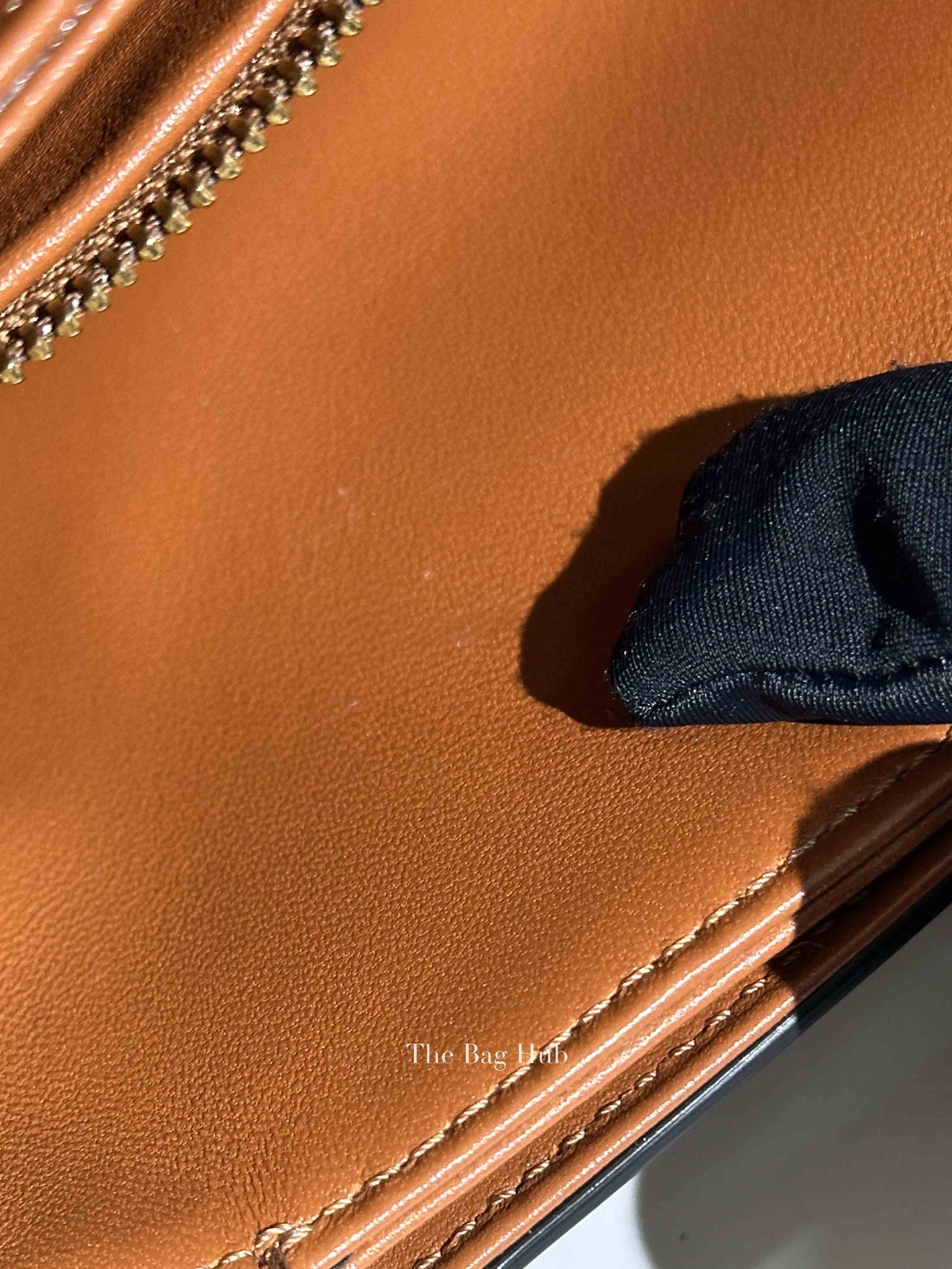 Celine Tan Canvas/Calfskin Teen Triomphe Shoulder Bag