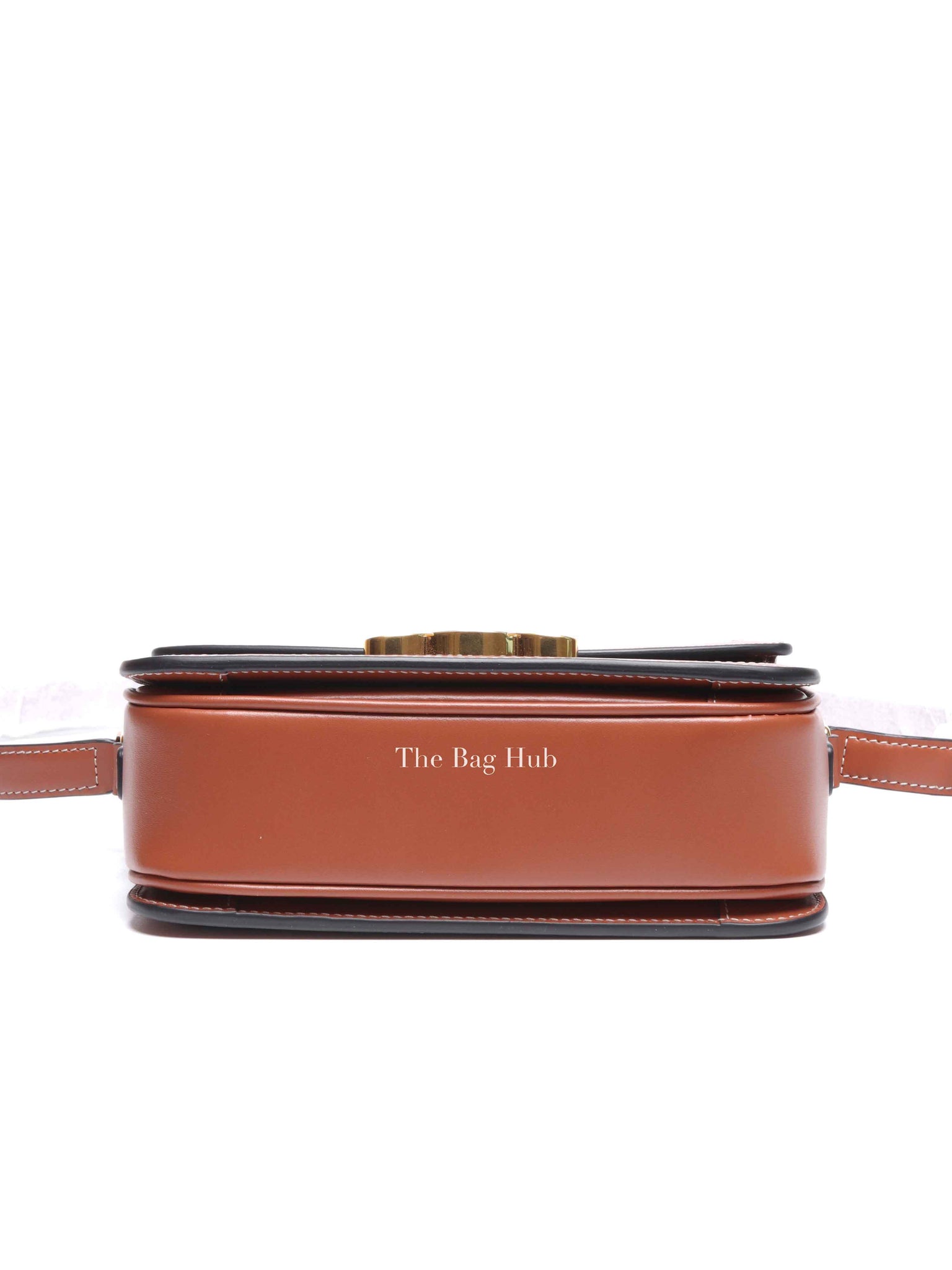 Celine Tan Canvas/Calfskin Teen Triomphe Shoulder Bag