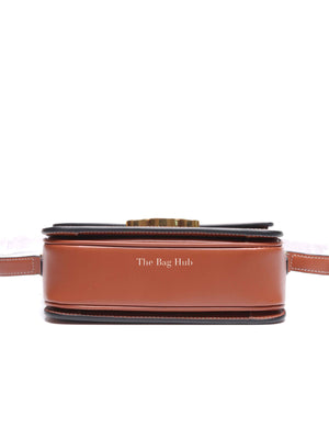 Celine Tan Canvas/Calfskin Teen Triomphe Shoulder Bag