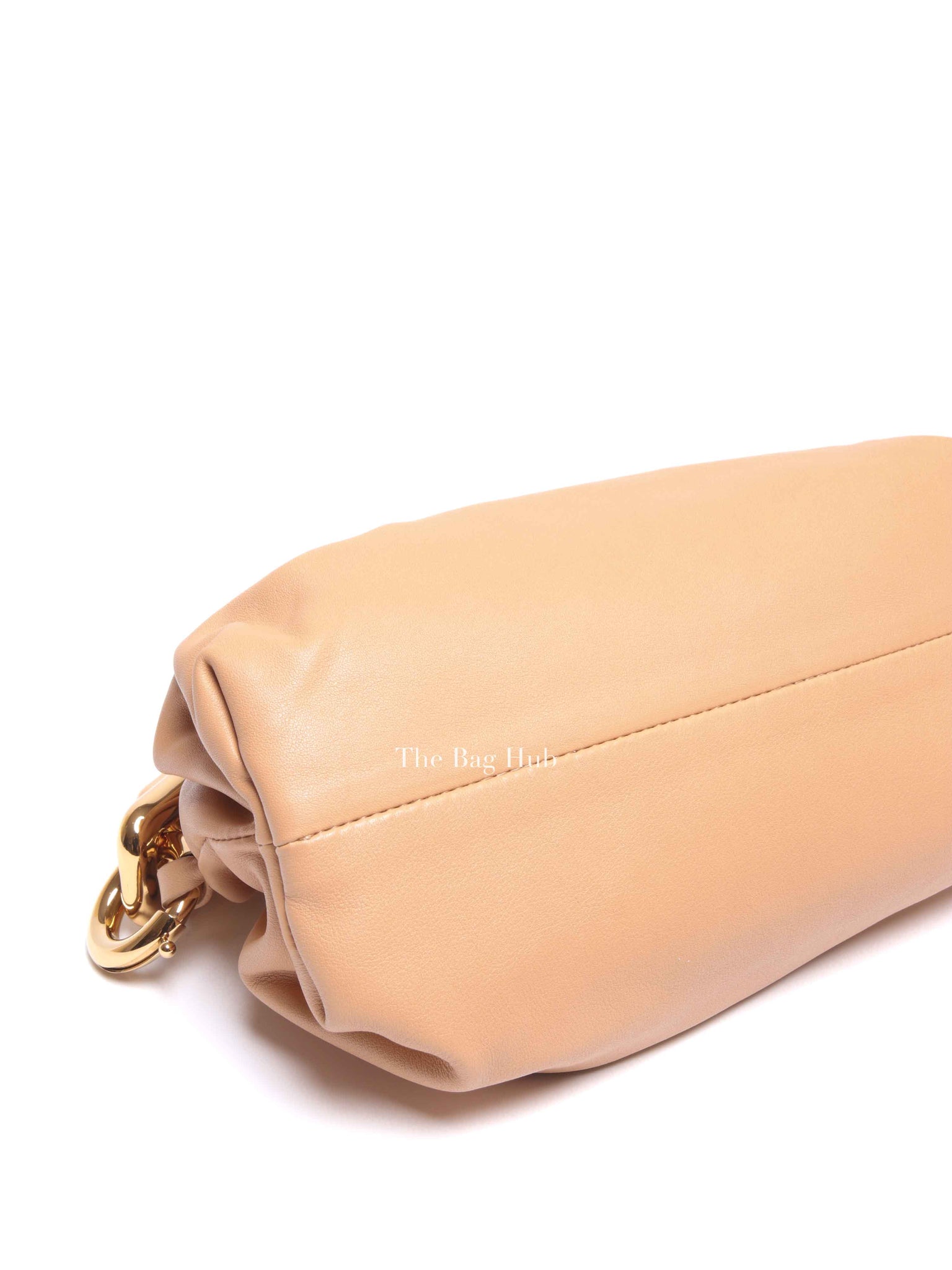 Bottega Veneta Almond Calfskin Teen Chain Pouch Bag