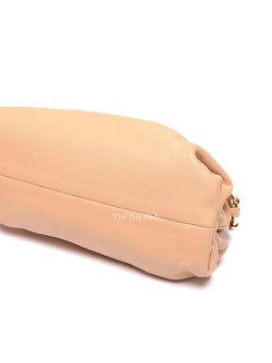 Bottega Veneta Almond Calfskin Teen Chain Pouch Bag