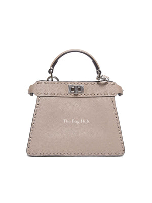 Fendi Dove Grey Leather Peekaboo Mini Bag