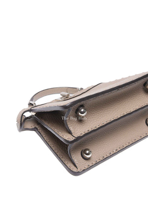 Fendi Dove Grey Leather Peekaboo Mini Bag