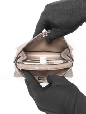 Fendi Dove Grey Leather Peekaboo Mini Bag