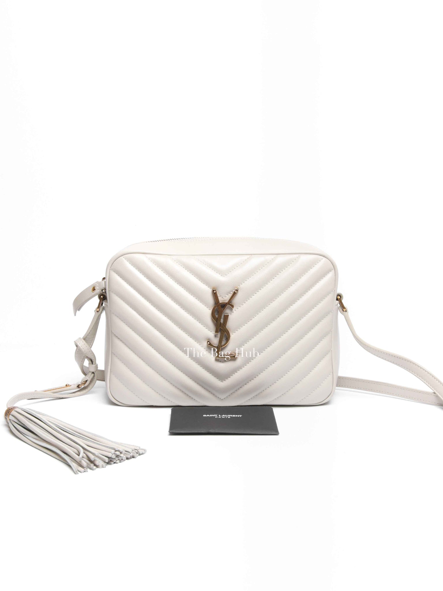 Saint Laurent Crema Soft Leather Quilted Camera Bag