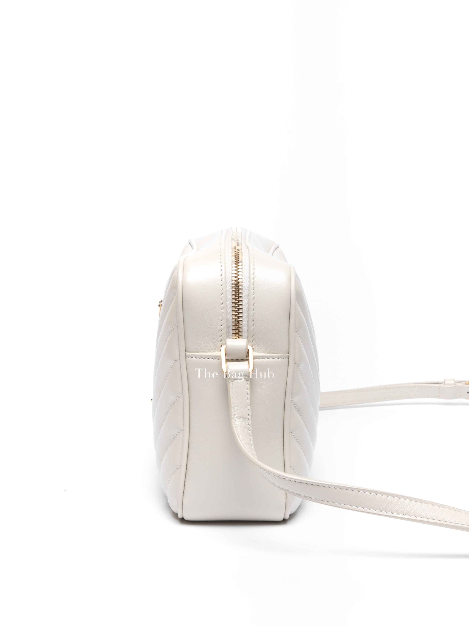 Saint Laurent Crema Soft Leather Quilted Camera Bag