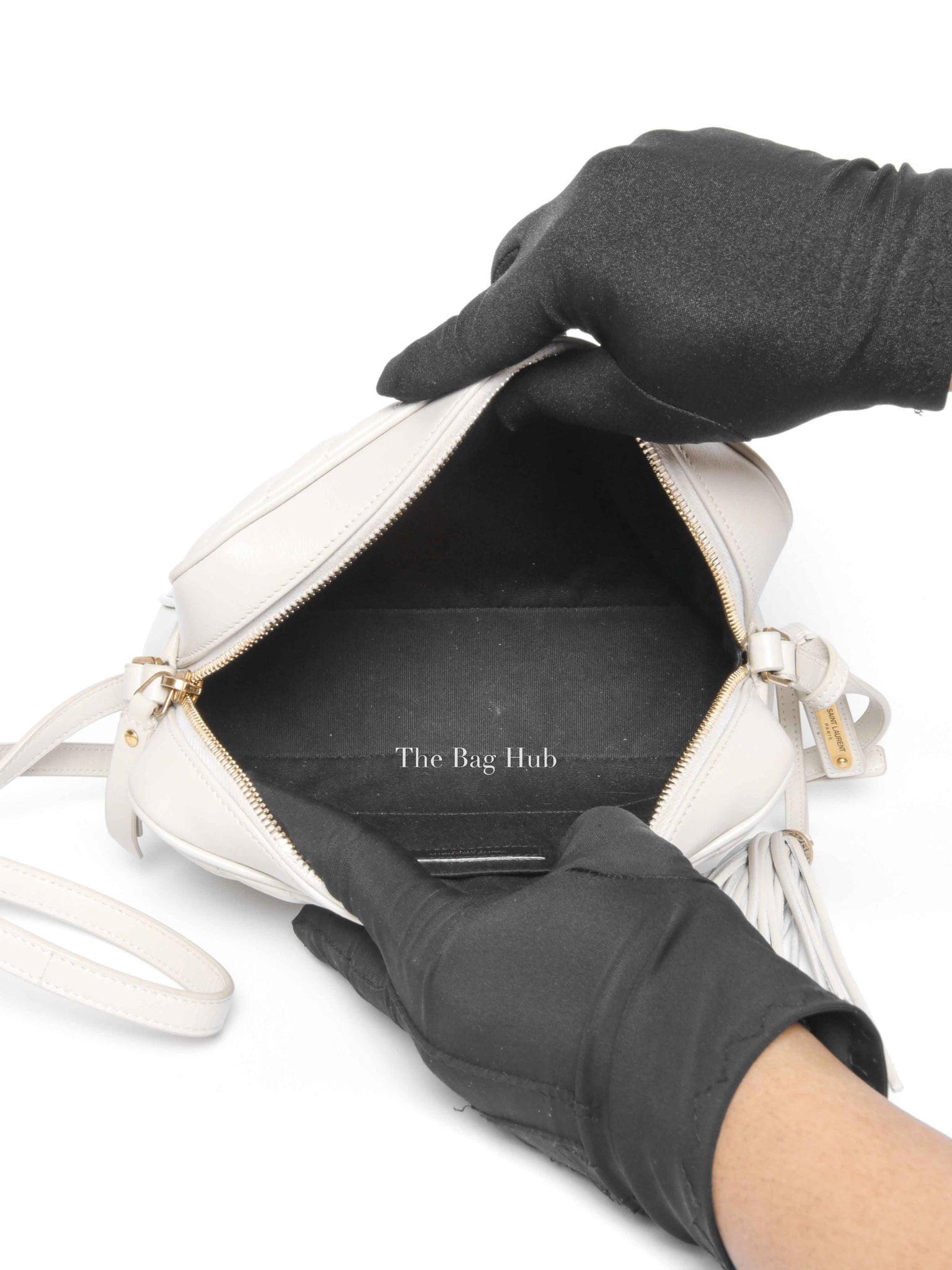 Saint Laurent Crema Soft Leather Quilted Camera Bag
