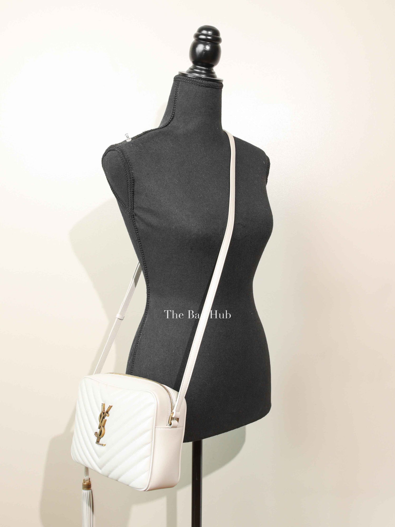 Saint Laurent Crema Soft Leather Quilted Camera Bag