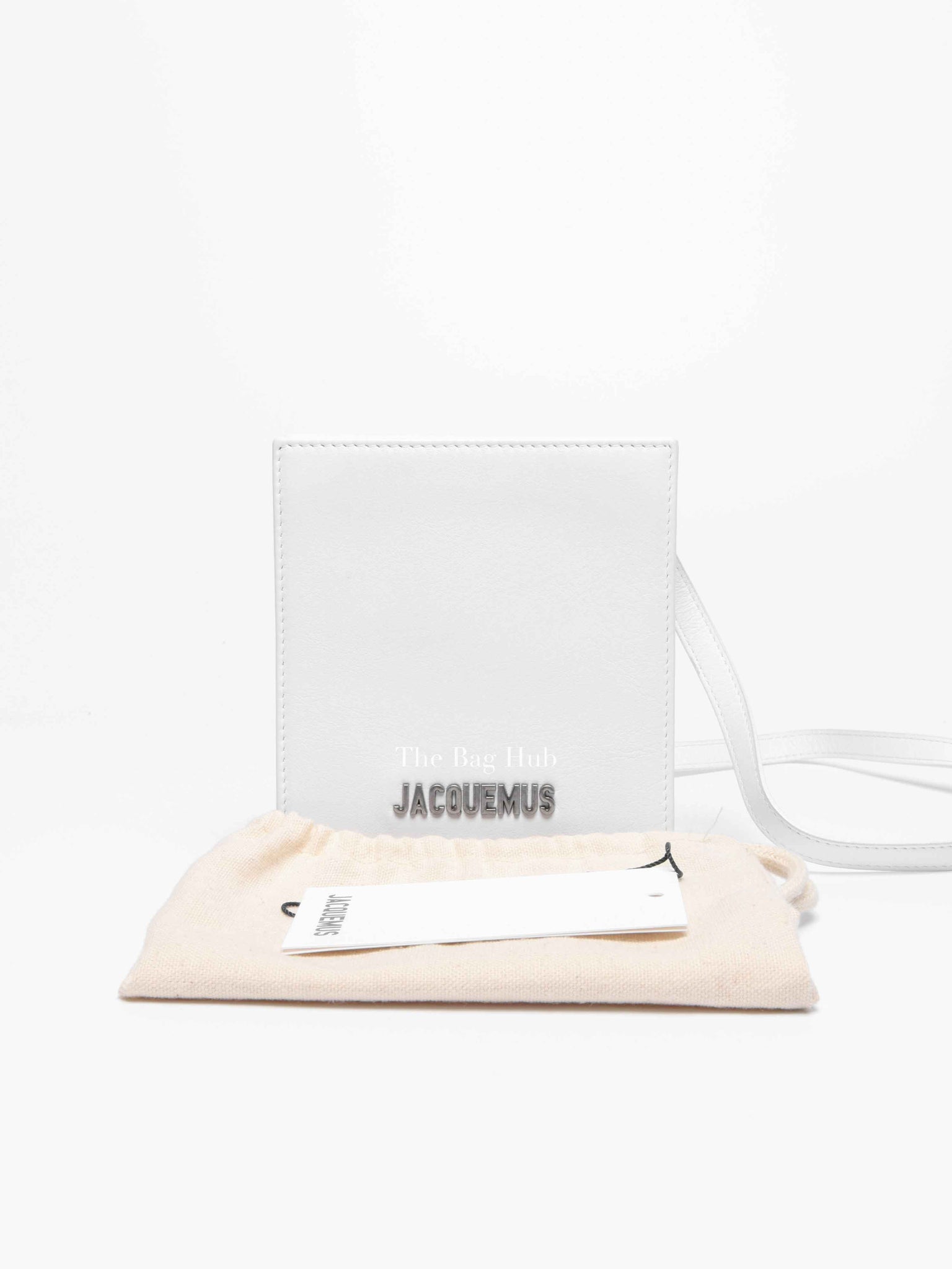 Jacquemus White Leather Le Gadjo Strapped Wallet