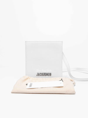Jacquemus White Leather Le Gadjo Strapped Wallet