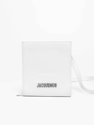 Jacquemus White Leather Le Gadjo Strapped Wallet